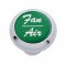 Small Deluxe Dash Knob w/ "Fan/Air" Green Glossy Sticker | Dash Knobs / Screws