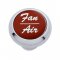 Small Deluxe Dash Knob w/ "Fan/Air" Red Glossy Sticker | Dash Knobs / Screws