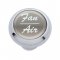 Small Deluxe Dash Knob w/ "Fan/Air" Silver Glossy Sticker | Dash Knobs / Screws