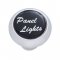 Small Deluxe Dash Knob w/ "Panel Lights" Black Glossy Sticker | Dash Knobs / Screws