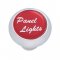 Small Deluxe Dash Knob w/ "Panel Lights" Red Glossy Sticker | Dash Knobs / Screws