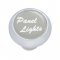 Small Deluxe Dash Knob w/ "Panel Lights" Silver Glossy Sticker | Dash Knobs / Screws