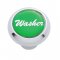 Small Deluxe Dash Knob w/ "Washer" Green Glossy Sticker | Dash Knobs / Screws