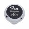 Small Deluxe Dash Knob w/ "Fan/Air" Black Aluminum Sticker | Dash Knobs / Screws