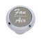 Small Deluxe Dash Knobw/ "Fan/Air" Silver Aluminum Sticker | Dash Knobs / Screws