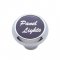 Small Deluxe Dash Knob w/ "Panel Lights" Black Aluminum Sticker | Dash Knobs / Screws