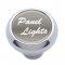 Small Deluxe Dash Knob w/ "Panel Lights" Silver Aluminum Sticker | Dash Knobs / Screws