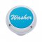 Small Deluxe Dash Knob w/ "Washer" Blue Aluminum Sticker | Dash Knobs / Screws