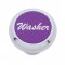 Small Deluxe Dash Knob w/ "Washer" Purple Aluminum Sticker | Dash Knobs / Screws