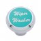 Small Deluxe Dash Knob w/ "Wiper/Washer" Blue Aluminum Sticker | Dash Knobs / Screws