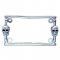 Chrome Designer Motorcycle License Frame - Skull | License Plate Frames