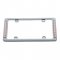 14 LED Chrome License Frame - Red LED/Clear Lens | License Plate Frames