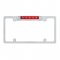 Chrome Deluxe LED License Plate Frame - Red LED Third Brake Light | License Plate Frames