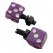 Dice License Plate Fastener - Purple w/ White Dot | License Plate Accessories