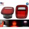 LED Tail Brake Turn Signal Reverse License Lamp Lens PR For 76-06 Jeep & Trailer