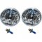 7" Halogen Beam H4 Headlight Light Bulb Diamond Crystal Clear Headlamp Pair Cl