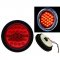 4" Round LED Flush Mount Brake Tail Light Turn Signal Red & Amber Trailer Lights