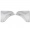 Fender Skirt Stainless Steel Scuff Trim Pads Pair Fits 59 1959 Chevy Impala Car