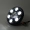 7" Motorcycle Black Projector Octane HID White LED Headlight Lamp Bulb