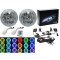 5-3/4 IR RGB COB LED Color Change Halo Shift Angel Eye 6000K HID Headlights Pair