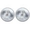 7" Stock Glass Lens/Metal Headlight LED 6K 18/24w H4 Light Bulb Headlamp Pair