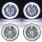 7" White COB LED Halo Angel Eye Headlights 6K 6000K LED Light Bulb Headlamp Pair