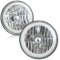 7" White COB LED Halo Angel Eye Headlights 4000Lm LED Light Bulb Headlamp Pair