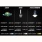 4X6" Amber SMD Halo Glass/Metal Headlight 6000K 6K LED Light Bulb Headlamp Pair