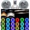 7" RGB COB Multi-Color White Red Blue Green Halo Angel Eye 6K LED Headlight Pair