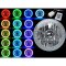 7" RGB Multi-Color White Red Blue Green COB Halo Angel Eye 6K LED Headlight Pair