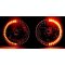 Black Headlight Amber Halo Angel Eye 6K LED Light Pair Fits 76-16 Jeep Wrangler