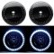 Black Headlight White Halo Angel Eye 6K LED Light Pair Fits 76-16 Jeep Wrangler