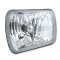 7X6" 6000K HID Crystal Clear Glass / Metal Headlight H4 Light Bulb Headlamp Pair