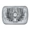 7X6 Crystal Clear Glass Lens Metal Headlight H4 Halogen Light Bulb Headlamp Pair