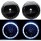 7" Headlight White LED Halo Angel Eye Halogen Light Pair For 76-16 Jeep Wrangler