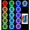 7" RGB COB Multi-Color Halo Angel Eye 6K LED Headlights Pair Fits Jeep Wrangler