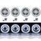 5-3/4" White LED Halo Halogen Light Bulb Headlight Angel Eye Crystal Clear Set