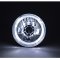 5-3/4" White LED Halo Halogen Light Bulb Headlight Angel Eye Crystal Clear Set