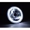 5-3/4" White LED Halo Halogen Light Bulb Headlight Angel Eye Crystal Clear Set