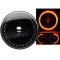 7" Amber LED Angel Eye Motorcycle Halo Black Headlight Blinker Turn Signal Light