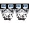 4X6 White LED COB Halo Crystal Glass/Metal Headlight H4 6K HID Light Bulb Set