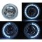 55 56 57 Chevy Halogen H4 Headlight Headlamp Crystal White LED Halo Ring Bulbs