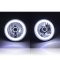 5-3/4" White LED COB SMD Halo Angel Eye Halogen Light Bulb Metal Headlights Pair