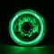 5-3/4" Green LED Halo Halogen Light Bulb Headlight Angel Eye Crystal Clear Set