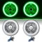 5-3/4" Green LED COB SMD Halo Angel Eye Halogen Light Bulb Metal Headlights Pair