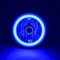 5-3/4" Blue LED COB SMD Halo Angel Eye Halogen Light Bulbs Metal Headlights Set