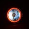 7" Red LED Angel Eye Ring Motorcycle Halo Headlight Blinker Turn Signals Light