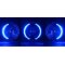 7" Blue LED Angel Eye Ring Motorcycle Halo Headlight Blinker Turn Signals Light