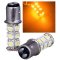 Amber #1157 18 SMD LED Tail Light Rear Brake Stop Turn Signal Lamp 12V Bulb PAIR