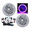 7" SMD Purple LED Halo Headlights 6000K HID Light Kit Fits 76-15 Jeep Wrangler